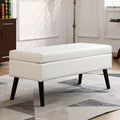 Upholstered Storage Bench Ottoman Entryway Bedroom End of Bed Seat