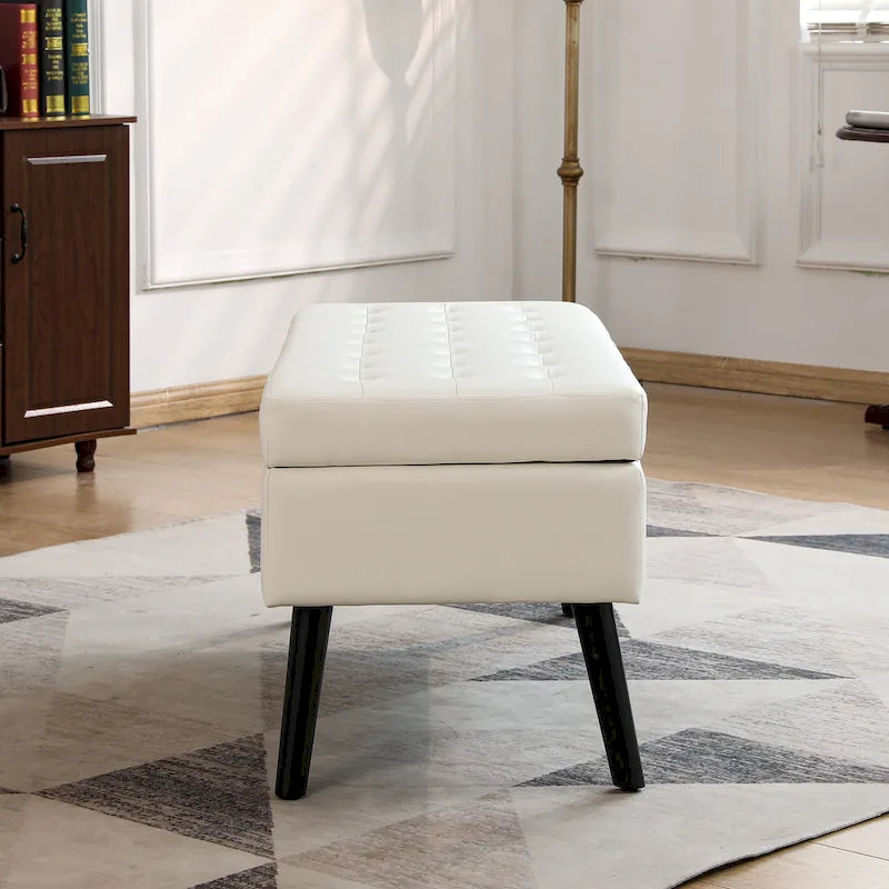 Upholstered Storage Bench Ottoman Entryway Bedroom End of Bed Seat
