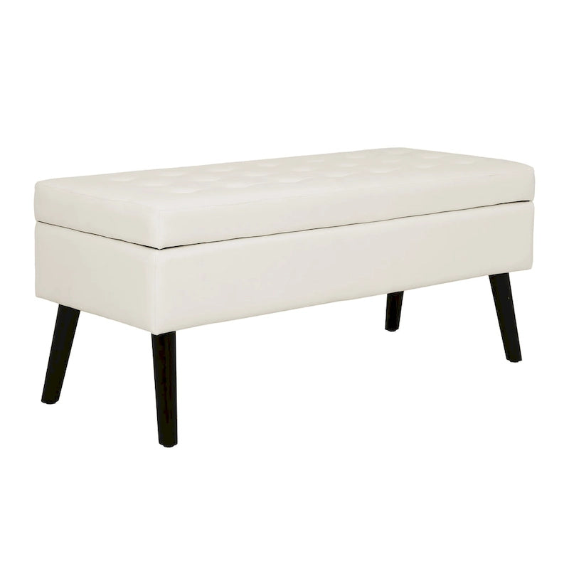 Upholstered Storage Bench Ottoman Entryway Bedroom End of Bed Seat