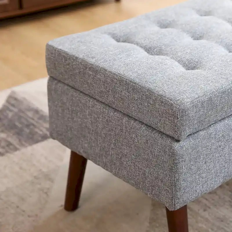 Upholstered Storage Bench Ottoman Entryway Bedroom End of Bed Seat