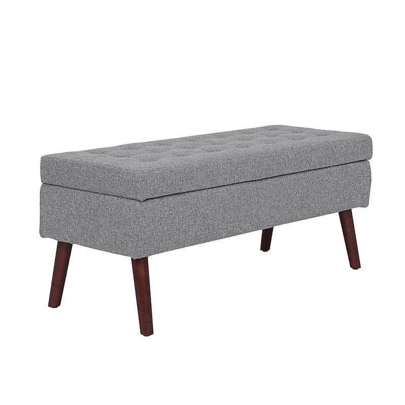 Upholstered Storage Bench Ottoman Entryway Bedroom End of Bed Seat