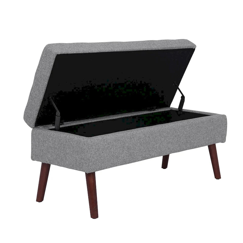 Upholstered Storage Bench Ottoman Entryway Bedroom End of Bed Seat