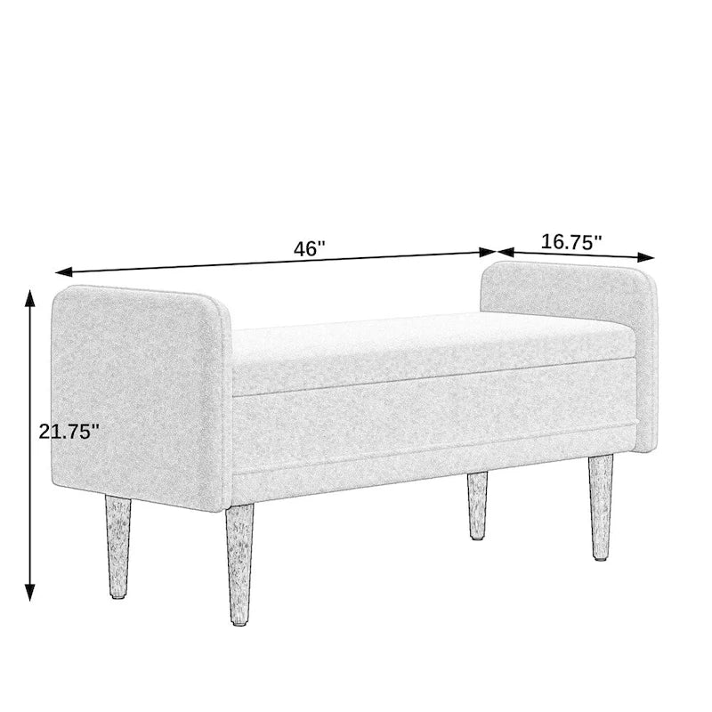 Velvet Storage Stool with Lid, Storage Ottoman Bench for Bedroom Living Room