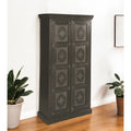 72 Dark Brown Solid Wood Pantry Or Storage Closet - 36" x 72" x 16"