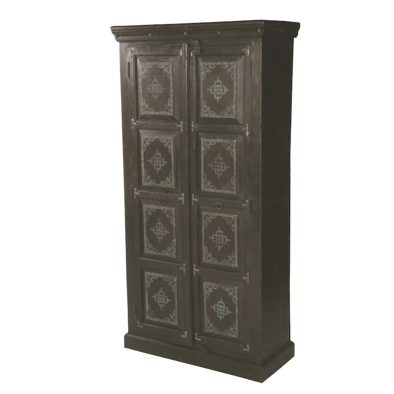 72 Dark Brown Solid Wood Pantry Or Storage Closet - 36" x 72" x 16"