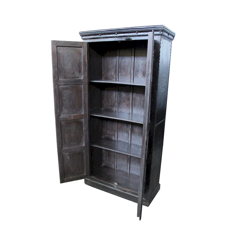 72 Dark Brown Solid Wood Pantry Or Storage Closet - 36" x 72" x 16"