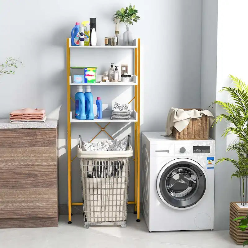 3-Tier Over-The-Toilet Bathroom Shelf Metal Frame Space Saver