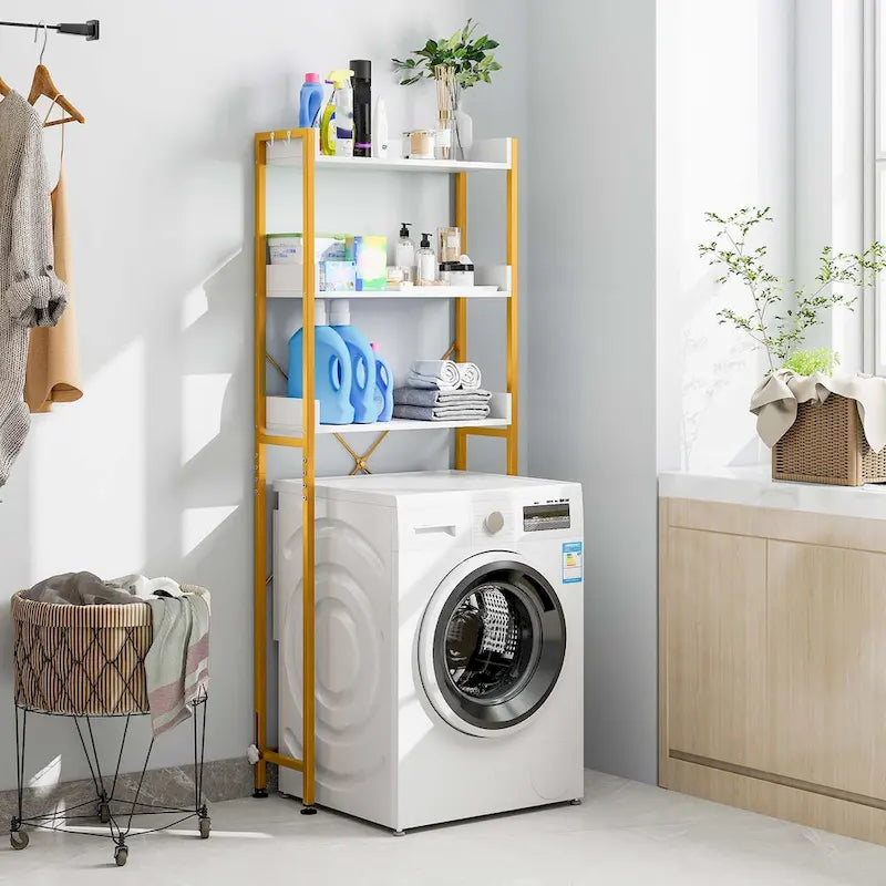 3-Tier Over-The-Toilet Bathroom Shelf Metal Frame Space Saver