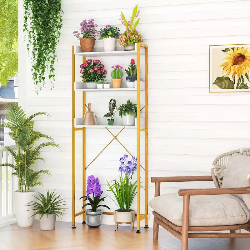 3-Tier Over-The-Toilet Bathroom Shelf Metal Frame Space Saver