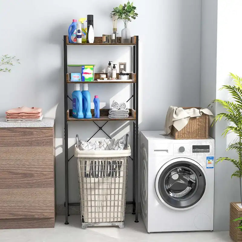 3-Tier Over-The-Toilet Bathroom Shelf Metal Frame Space Saver