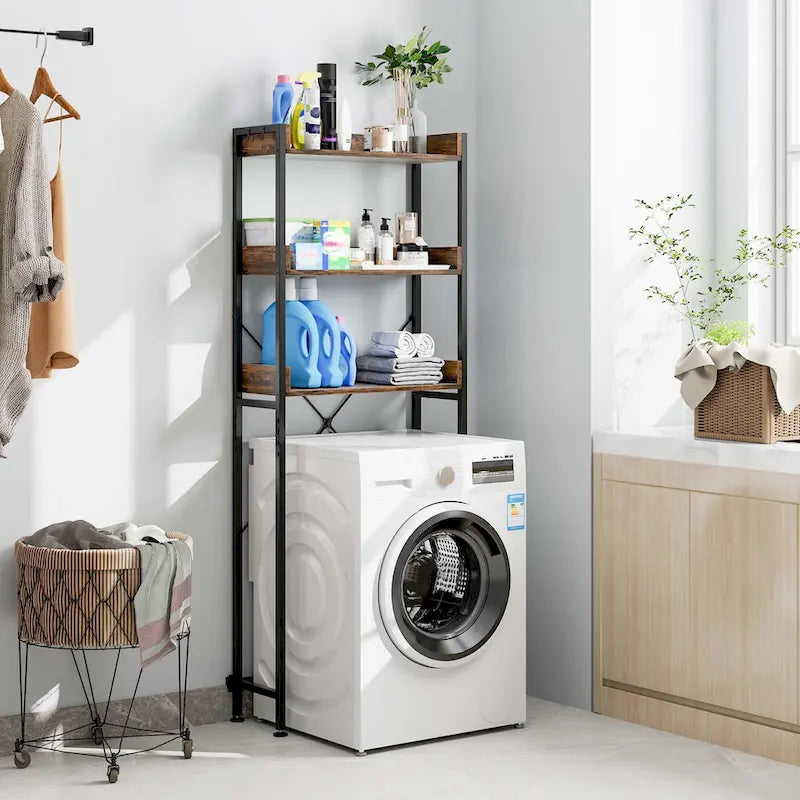3-Tier Over-The-Toilet Bathroom Shelf Metal Frame Space Saver