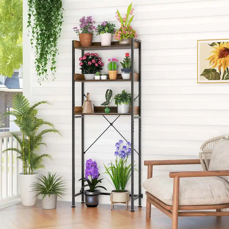 3-Tier Over-The-Toilet Bathroom Shelf Metal Frame Space Saver