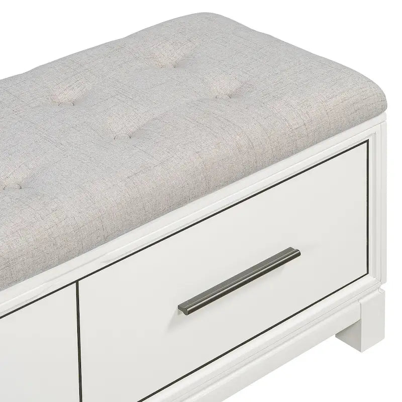 Shoe Bench with Removable Cushion, Entryway Bench with Hidden Storage