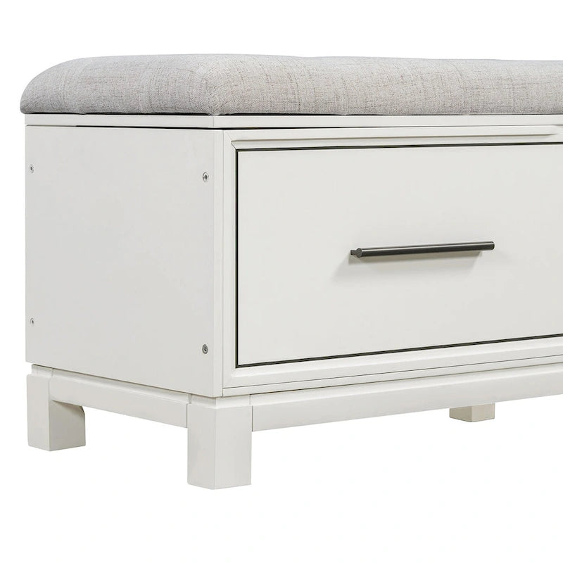 Shoe Bench with Removable Cushion, Entryway Bench with Hidden Storage