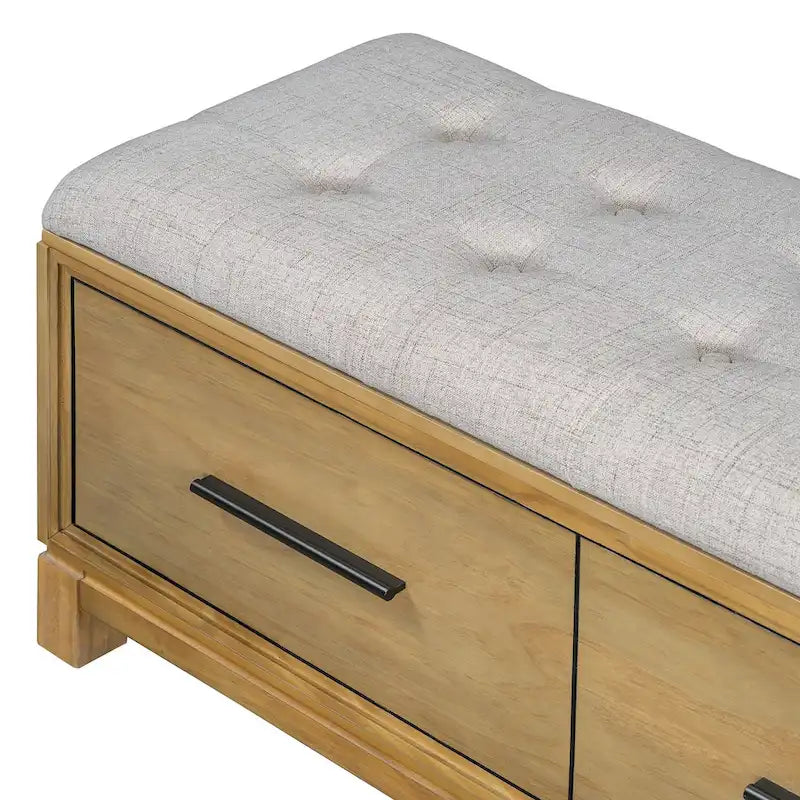 Shoe Bench with Removable Cushion, Entryway Bench with Hidden Storage