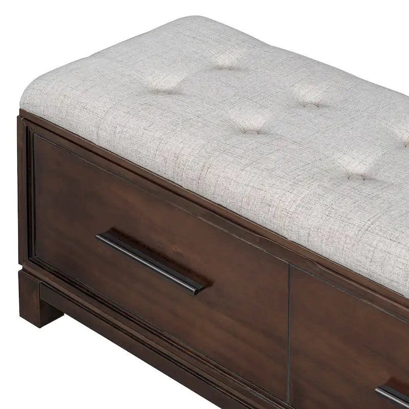 Shoe Bench with Removable Cushion, Entryway Bench with Hidden Storage
