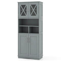 Tall Bathroom Cabinet Large Floor Storage Cabinet with Acrylic Doors