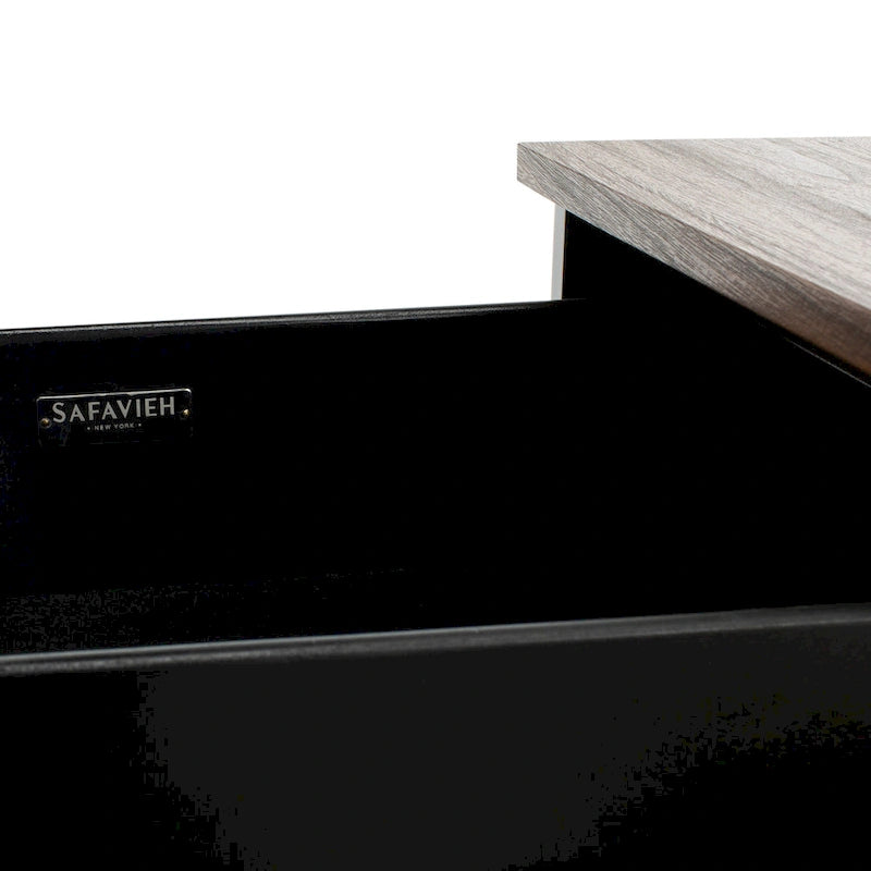 Entryway Storage Bench with Drawer Light Wood and Metal Frame 47x16x24