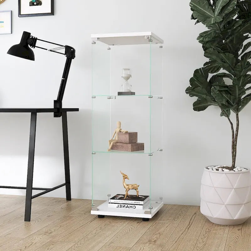 Glass Display Curio Cabinets for Living Room, Bedroom, Office