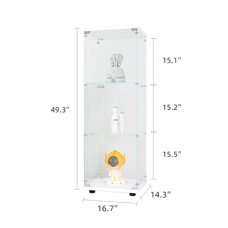 Glass Display Curio Cabinets for Living Room, Bedroom, Office