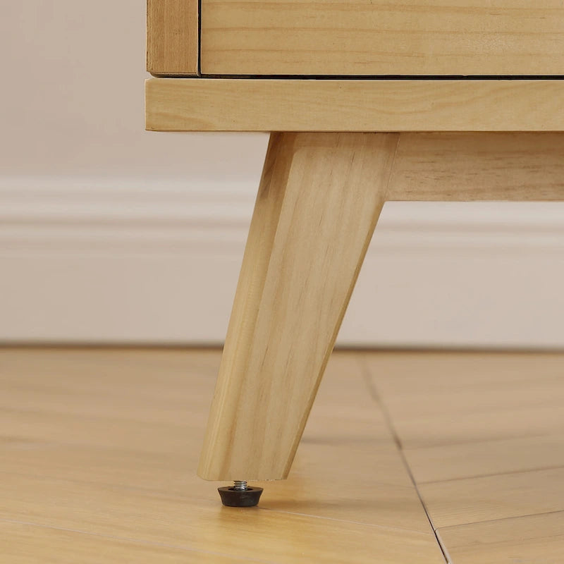 Textured Wood Sideboard Cabinet with Storage