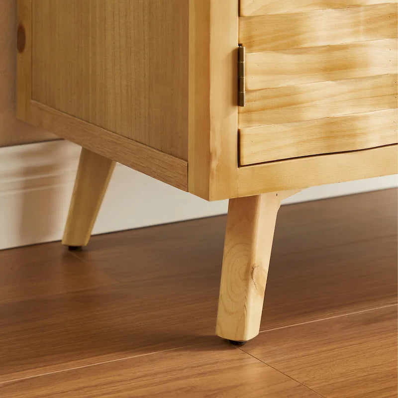 Textured Wood Sideboard Cabinet with Storage