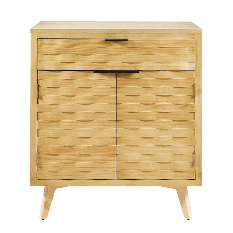 Textured Wood Sideboard Cabinet with Storage