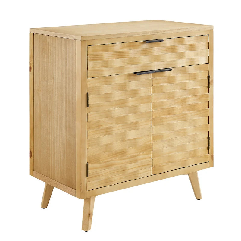 Textured Wood Sideboard Cabinet with Storage