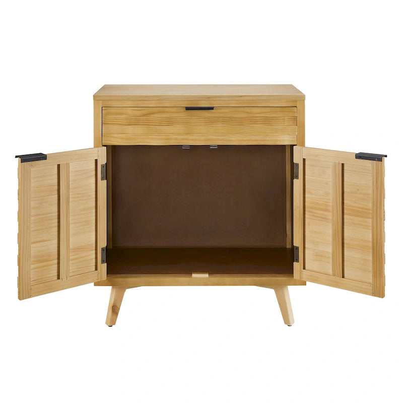 Textured Wood Sideboard Cabinet with Storage