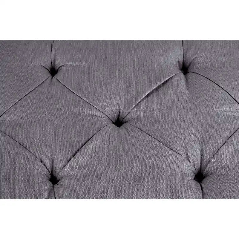 Diamond Tufted Upholstered Long Storage Bench Ottoman