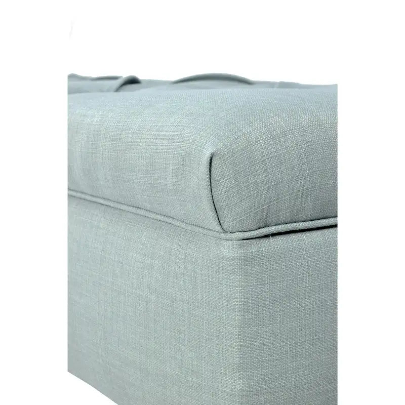 Diamond Tufted Upholstered Long Storage Bench Ottoman