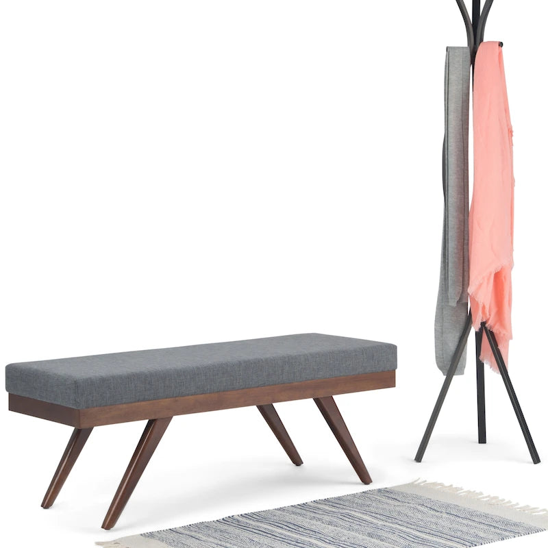 48 inch Wide Mid Century Modern Rectangle Ottoman Bench