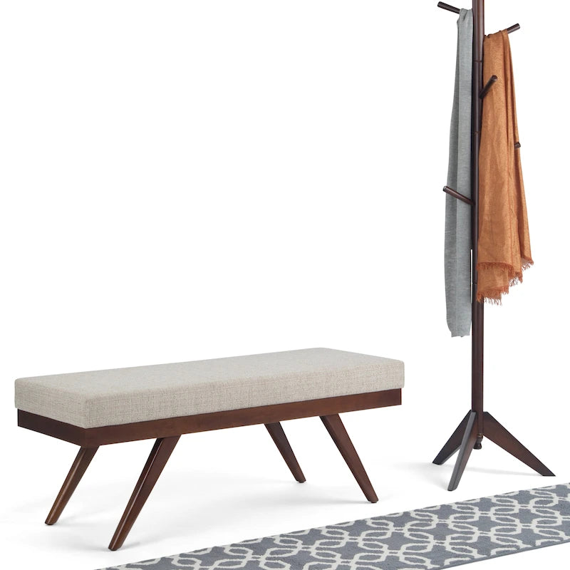 48 inch Wide Mid Century Modern Rectangle Ottoman Bench