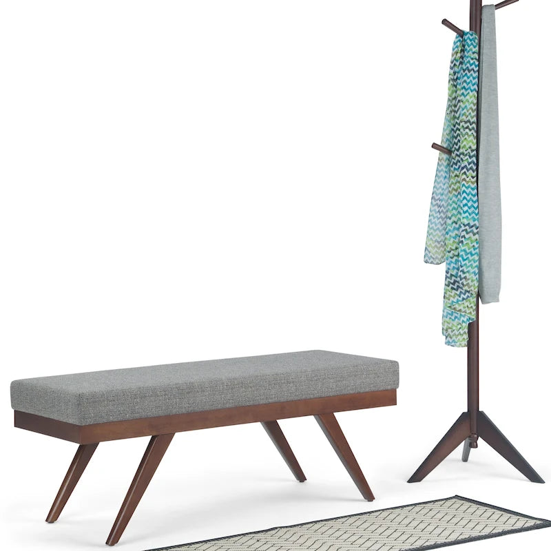 48 inch Wide Mid Century Modern Rectangle Ottoman Bench
