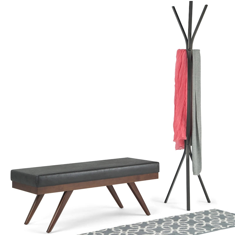 48 inch Wide Mid Century Modern Rectangle Ottoman Bench