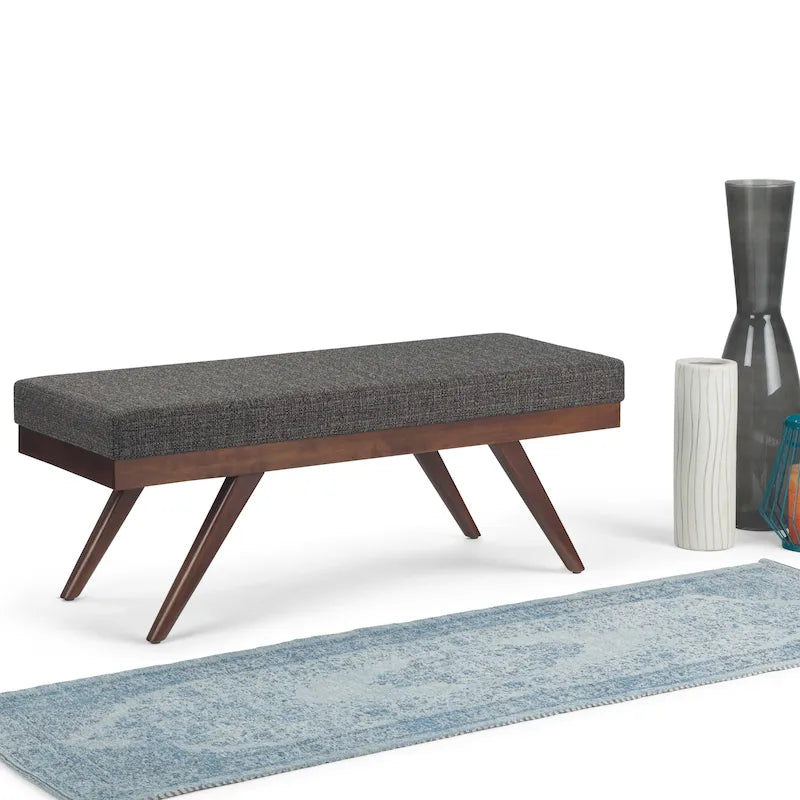 48 inch Wide Mid Century Modern Rectangle Ottoman Bench
