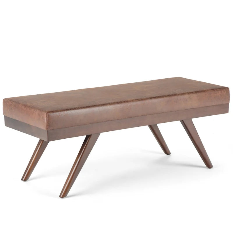 48 inch Wide Mid Century Modern Rectangle Ottoman Bench