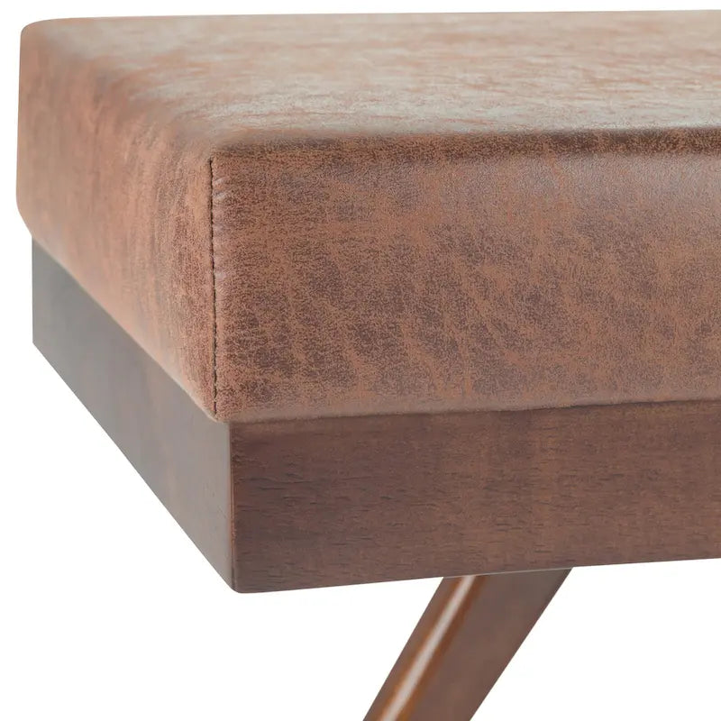 48 inch Wide Mid Century Modern Rectangle Ottoman Bench