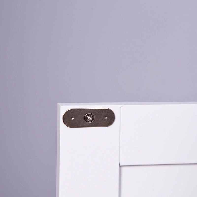 Wooden Bathroom Floor Storage Cabinet with Adjustable Shelves White