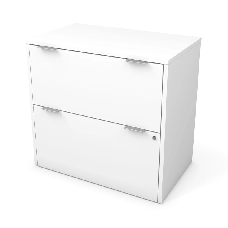 2-Drawer Lateral File Cabinet with Lock and Melamine Finish