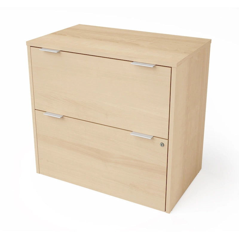 2-Drawer Lateral File Cabinet with Lock and Melamine Finish