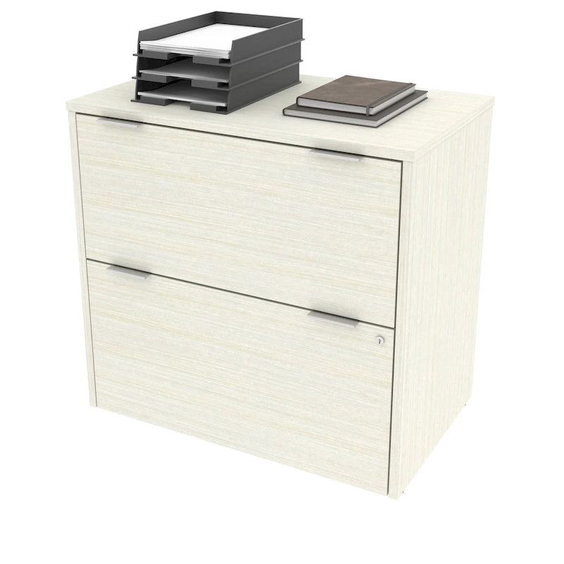 2-Drawer Lateral File Cabinet with Lock and Melamine Finish