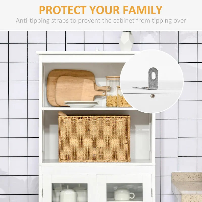 Buffet with Hutch Kitchen Pantry Freestanding Storage Cabinet