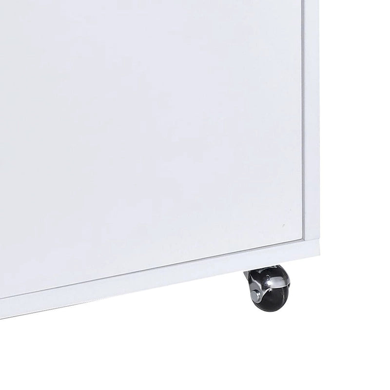 White High Gloss 3-Drawer File Cabinet Modern Home Office Storage