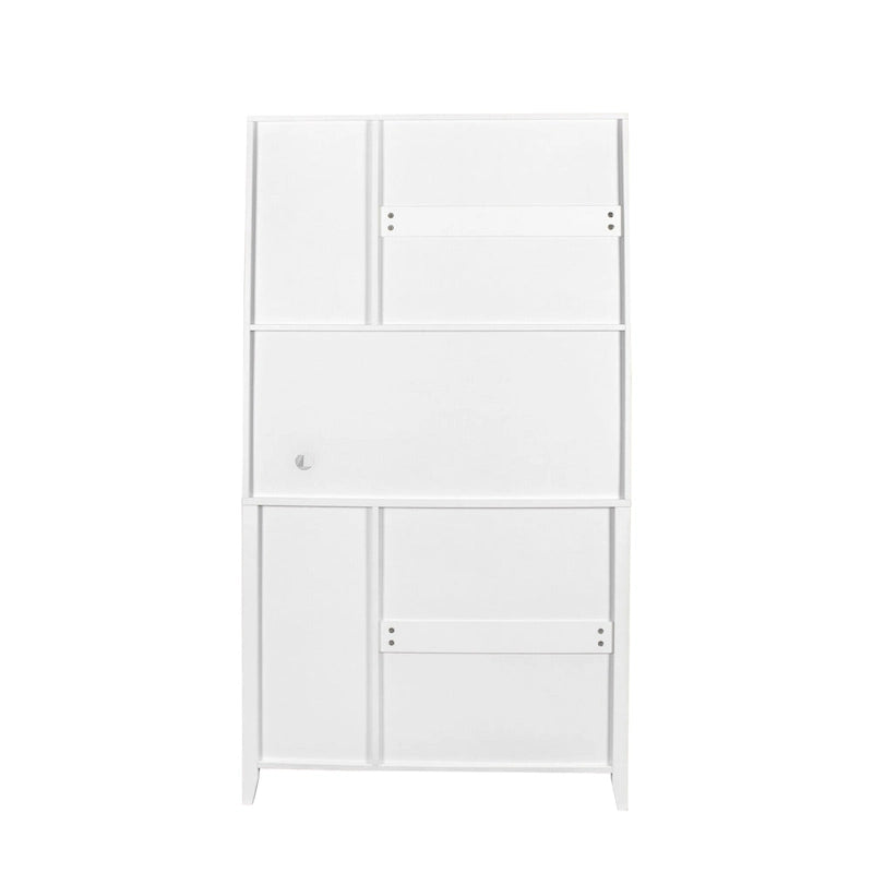 Pantry Storage Cabinet with Glass Doors