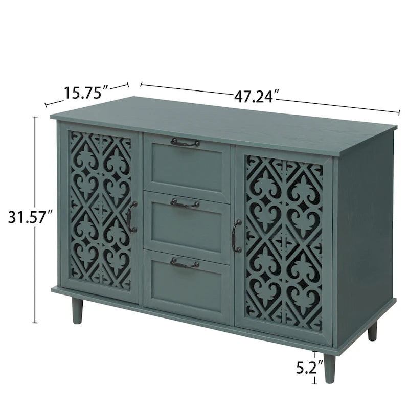 Accent Storage Cabinet with 2 Doors and 3 Drawers
