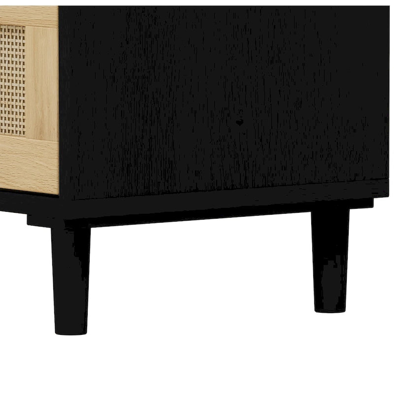 3-Drawer Rattan Storage Cabinet for Bedroom Living Room and Hallway