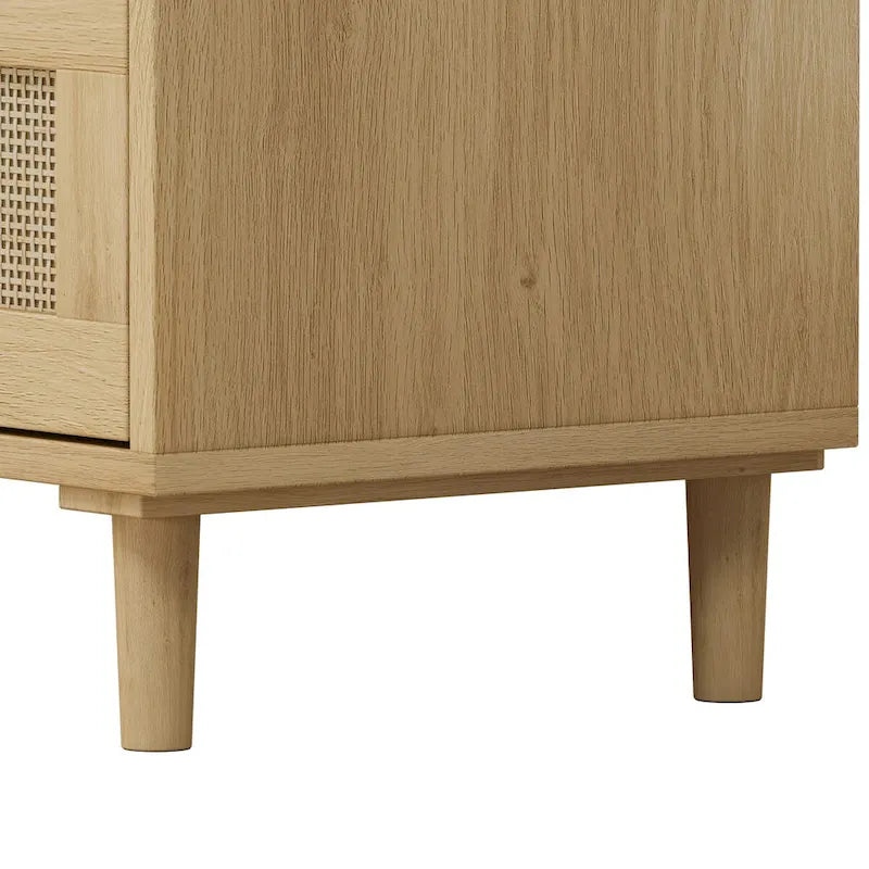 3-Drawer Rattan Storage Cabinet for Bedroom Living Room and Hallway