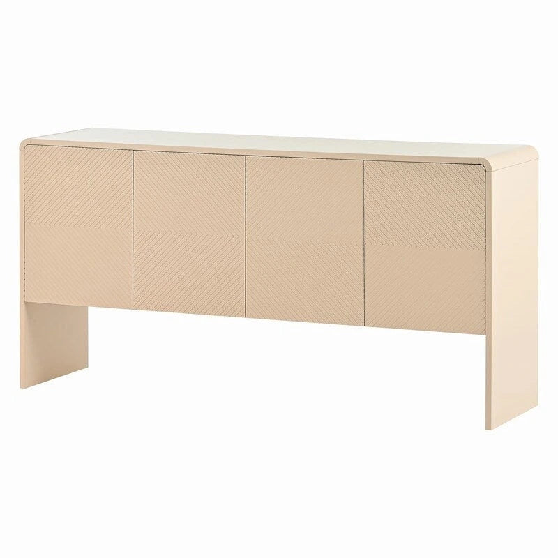 60L Large Storage Space 4-Door Sideboard with Adjustable Shelves