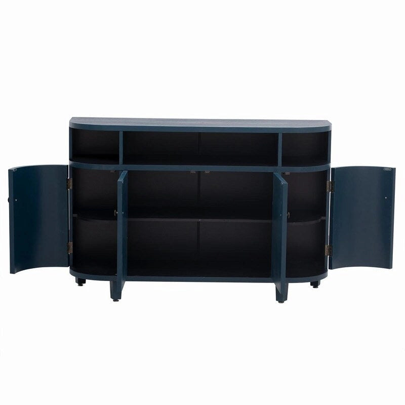 48W Storage Cabinet with Four Doors and Adjustable Shelves